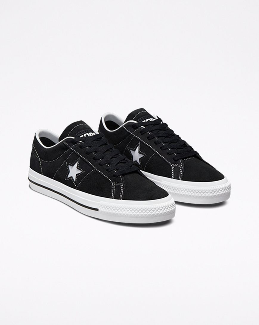 Skate Topanky Converse CONS One Star Pro Semisove Damske Čierne Biele | SK 5EX11J1